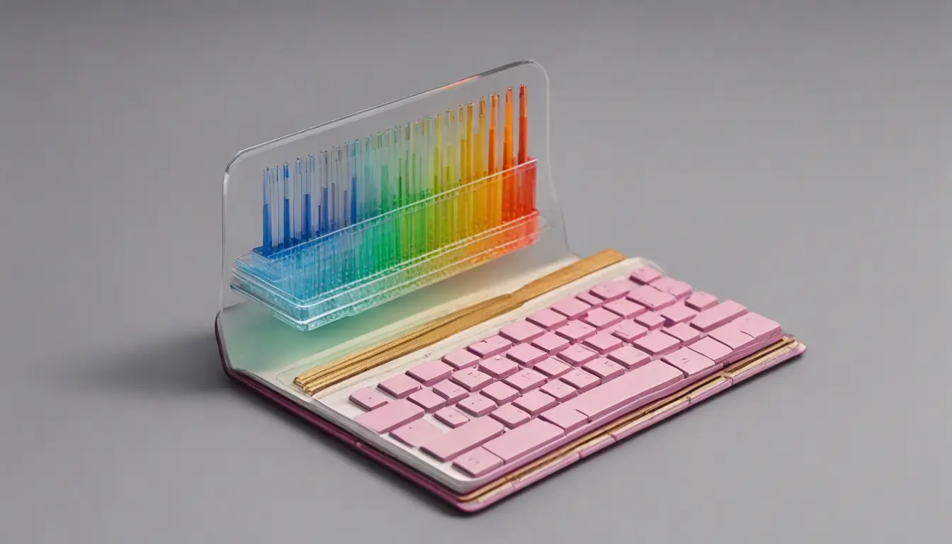 Escritório com notebook mostrando gráficos financeiros e itens relacionados ao MEI, ilustrando as vantagens e obrigações fiscais para microempreendedores individuais.