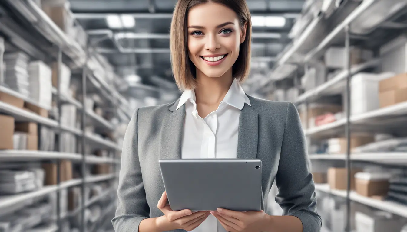 Empresário bem-sucedido segurando tablet com gráficos de contabilidade digital, simbolizando as vantagens da tecnologia em negócios, na cidade.