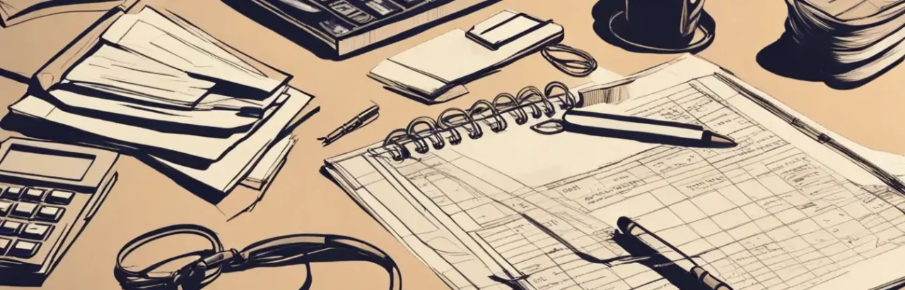 Calculadora, gráfico de crescimento e carimbo de 'APROVADO' simbolizam o sucesso em empresas de serviços com lucro presumido.